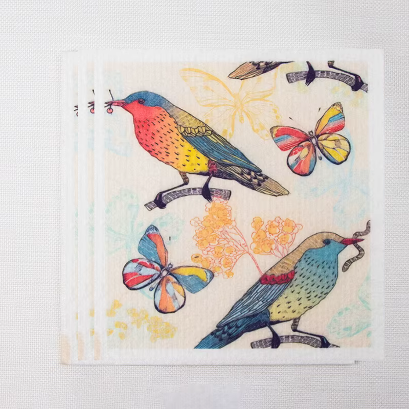ScandiCloths - Avian Collection "Blåmes" 3-Pack